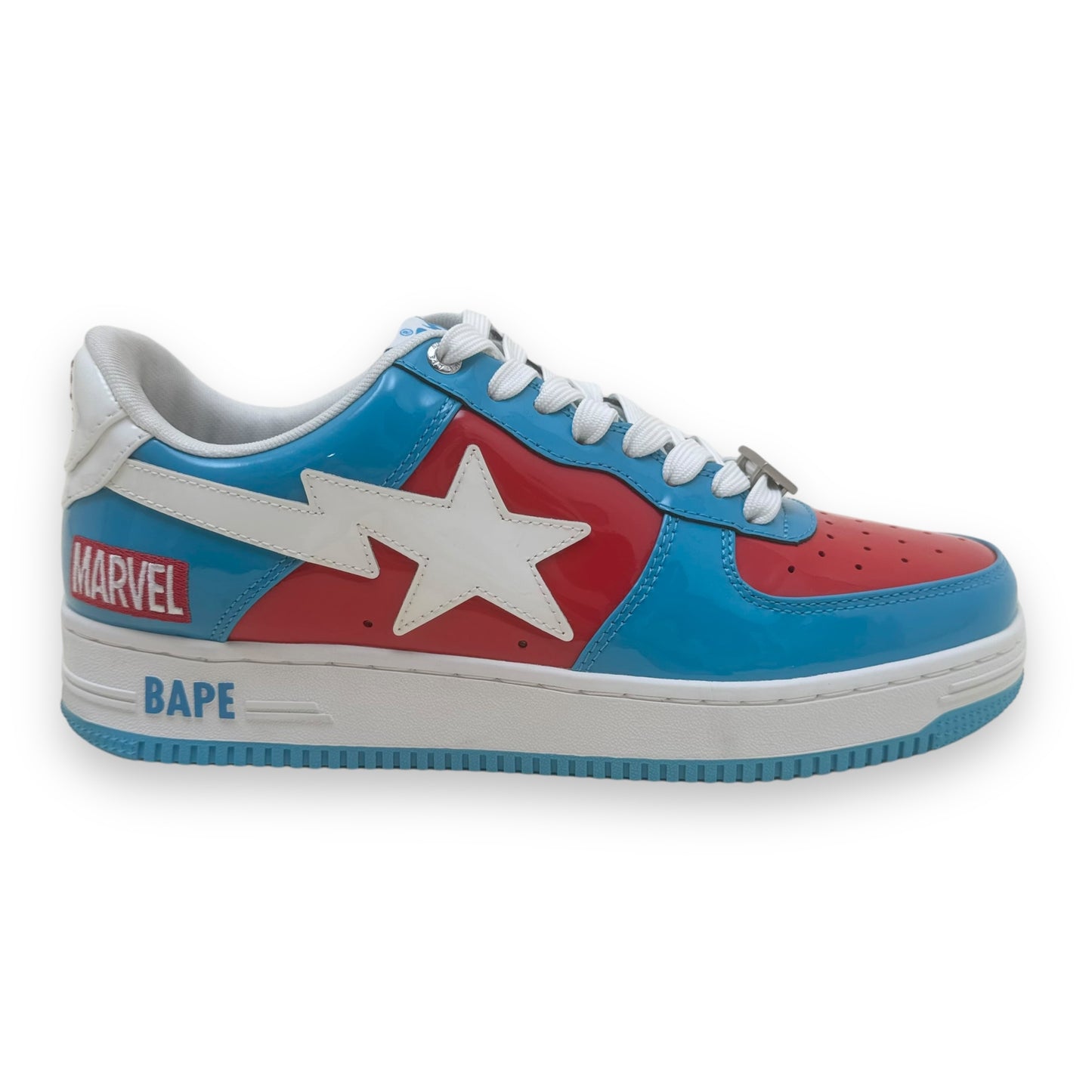 A BATHING APE X MARVEL 2022 BAPE STA SNEAKER RED / BLUE UK8.5