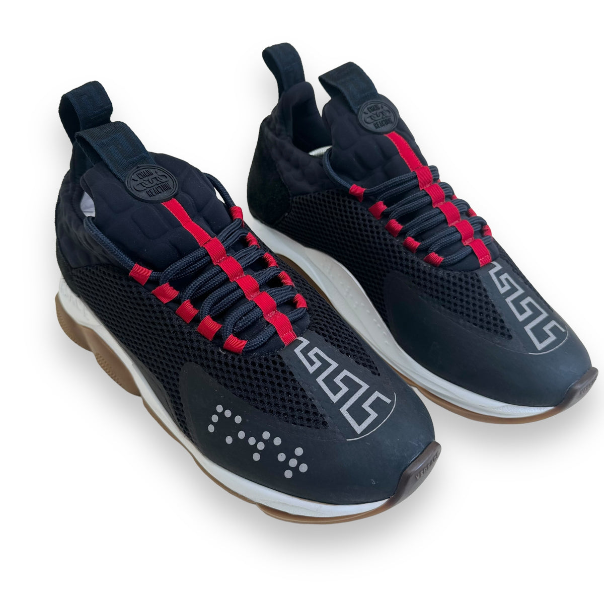 VERSACE CHAIN REACT SNEAKER NAVY UK12