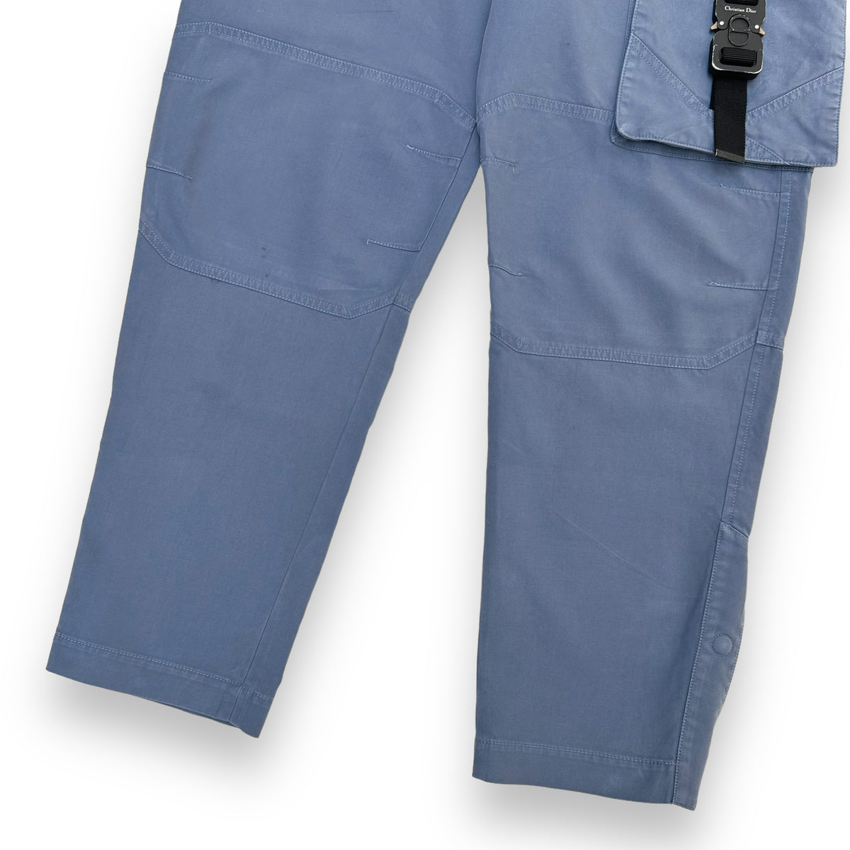 DIOR BUCKLE DETAILED CARGO TROUSER BLUE L