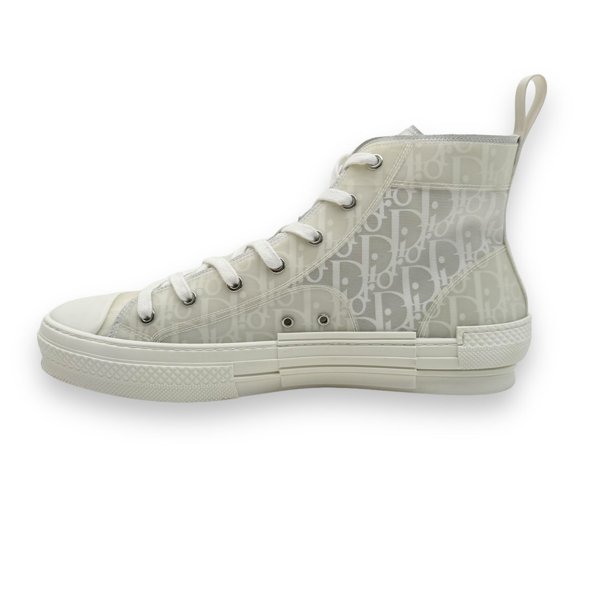 DIOR B23 OBLIQUE HIGH TOP SNEAKER WHITE UK11