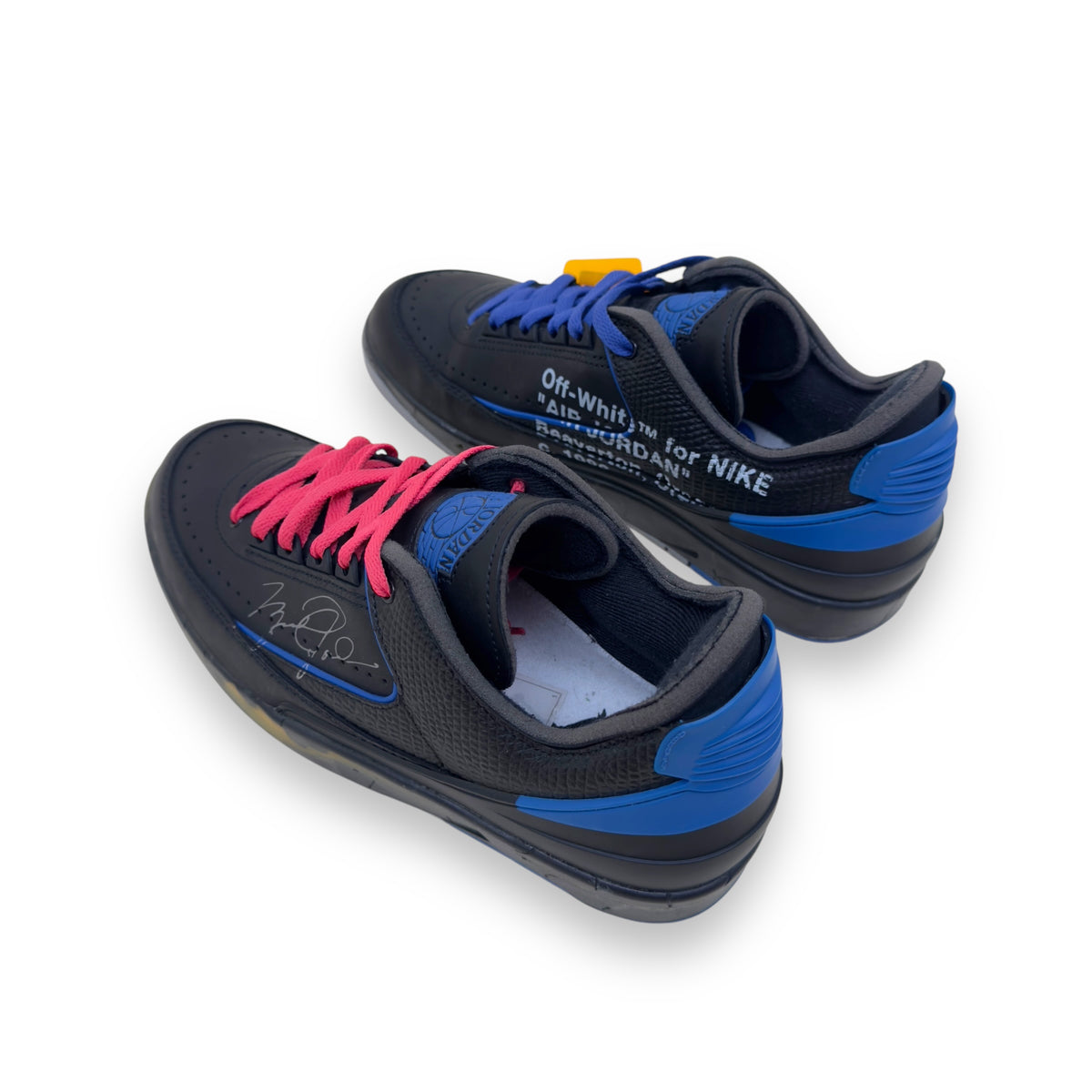 OFF-WHITE X AIR JORDAN 2 RETRO LOW SP SNEAKER BLACK / BLUE UK8