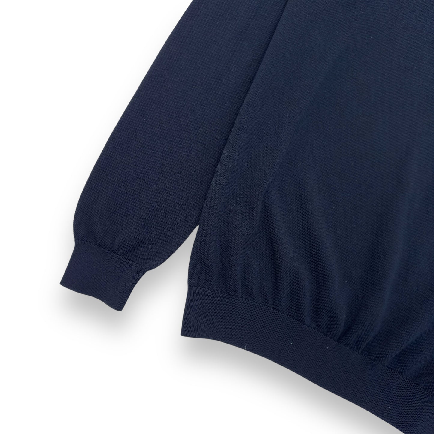 THOM SWEENEY COTTON LONG SLEEVE POLO SHIRT NAVY BLUE L