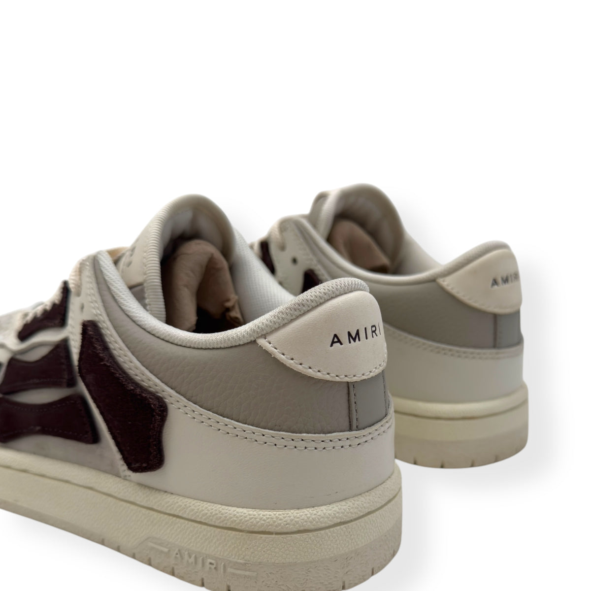 AMIRI WOMENS SKEL TOP SNEAKER BIRCH BROWN UK5