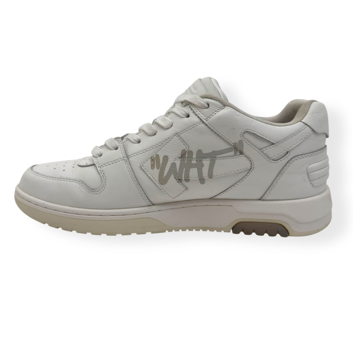 OFF-WHITE OUT OF OFFICE LEATHER SNEAKER WHITE 45 / UK11