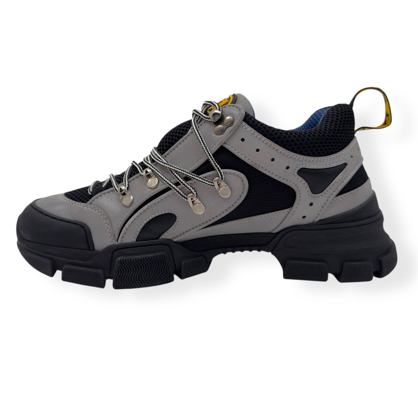 GUCCI FLASHTREK SEGA REFLECTIVE SNEAKER GREY / BLACK UK9.5