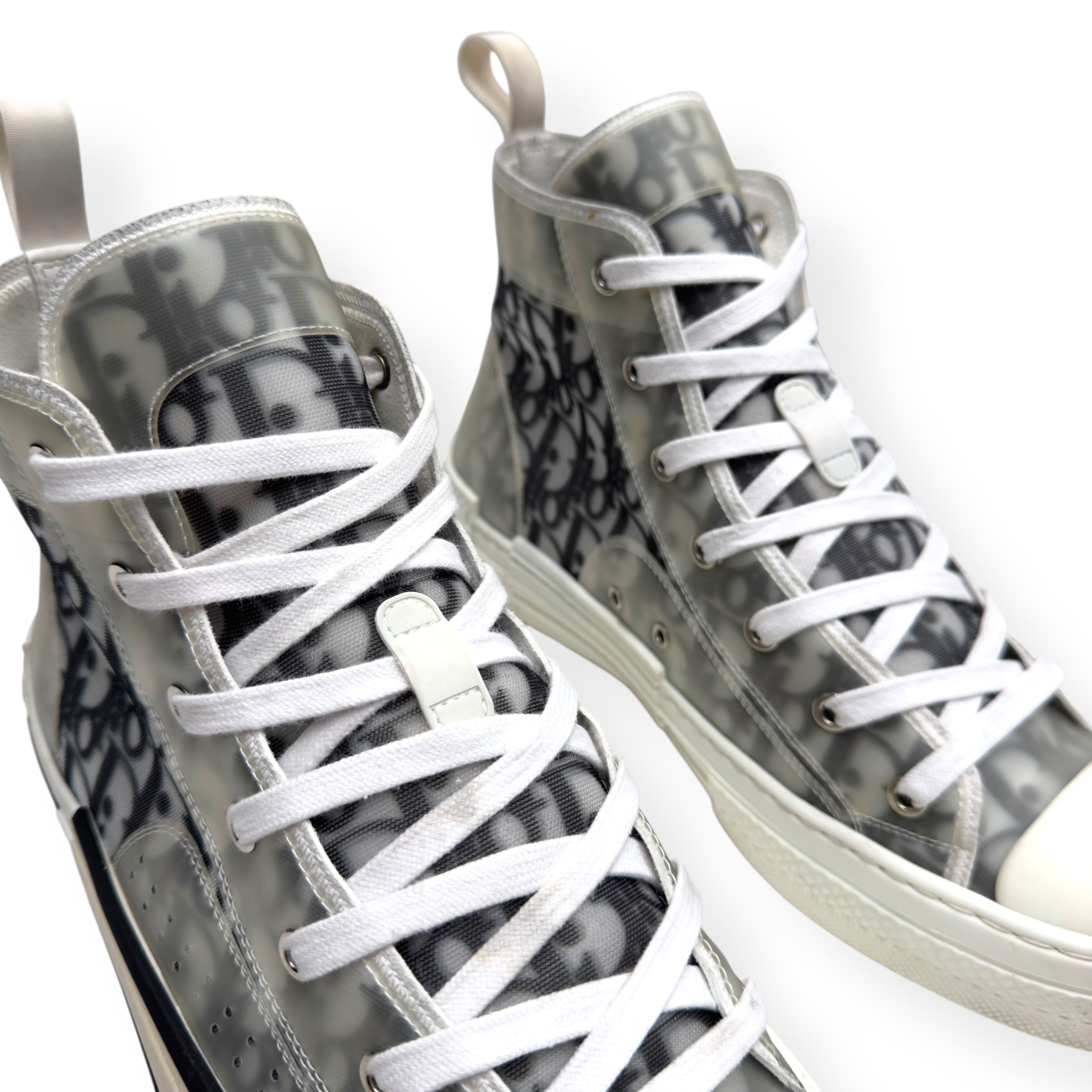 DIOR B23 HIGH TOP SNEAKERS BLACK / WHITE 42 / UK8