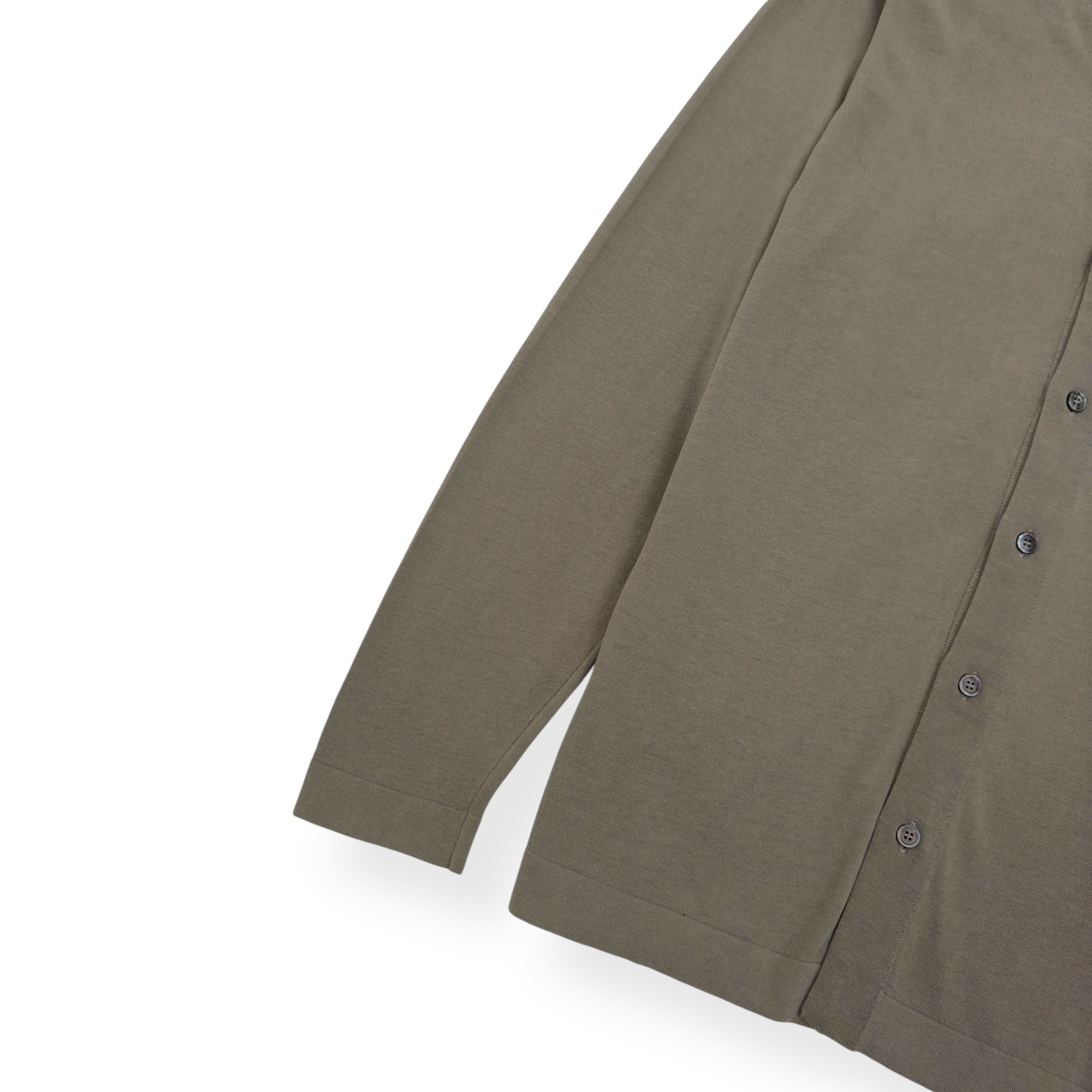 THOM SWEENEY BUTTON-DOWN COLLARED POLO SHIRT GREEN M