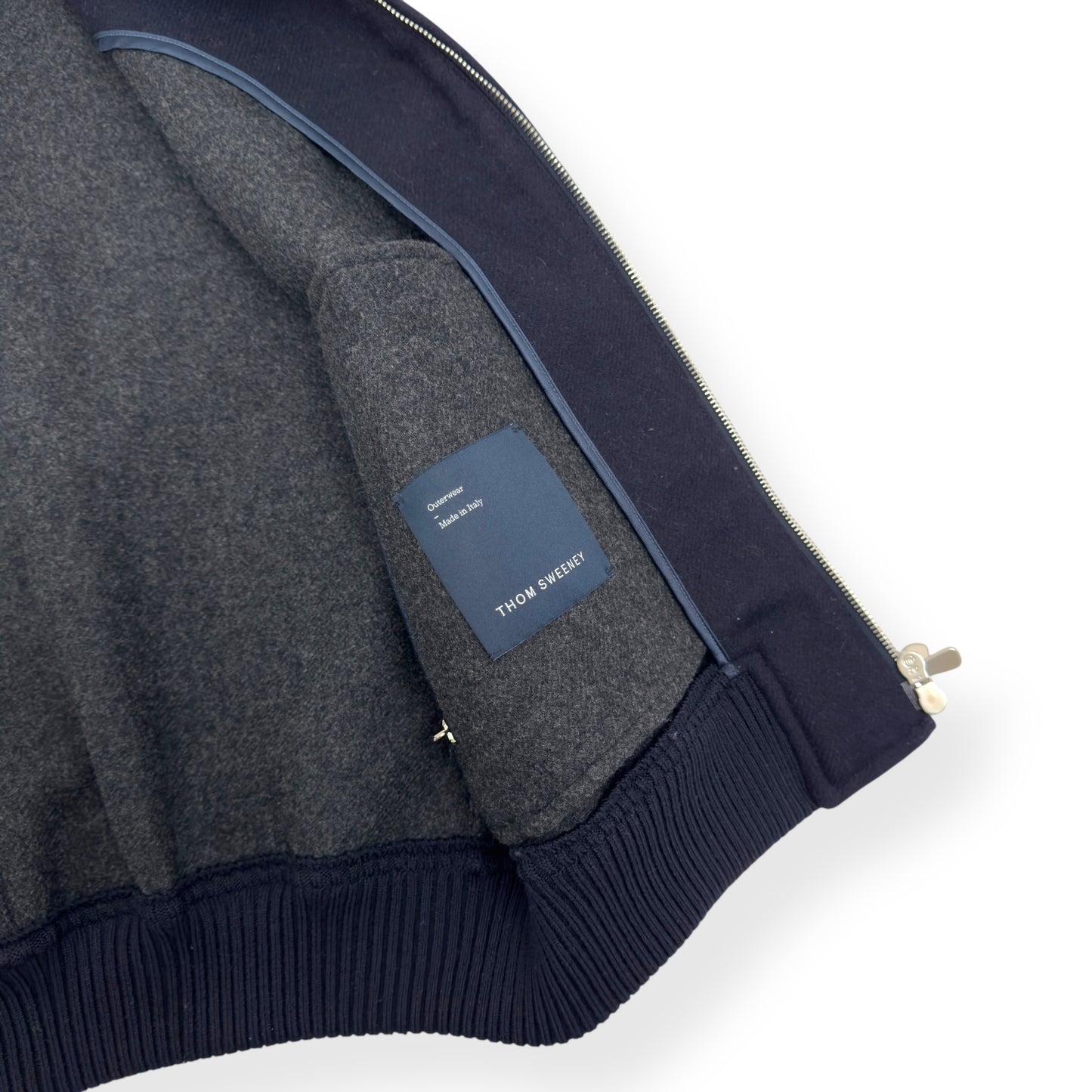 THOM SWEENEY BESPOKE WOOL GILET NAVY 50 / M