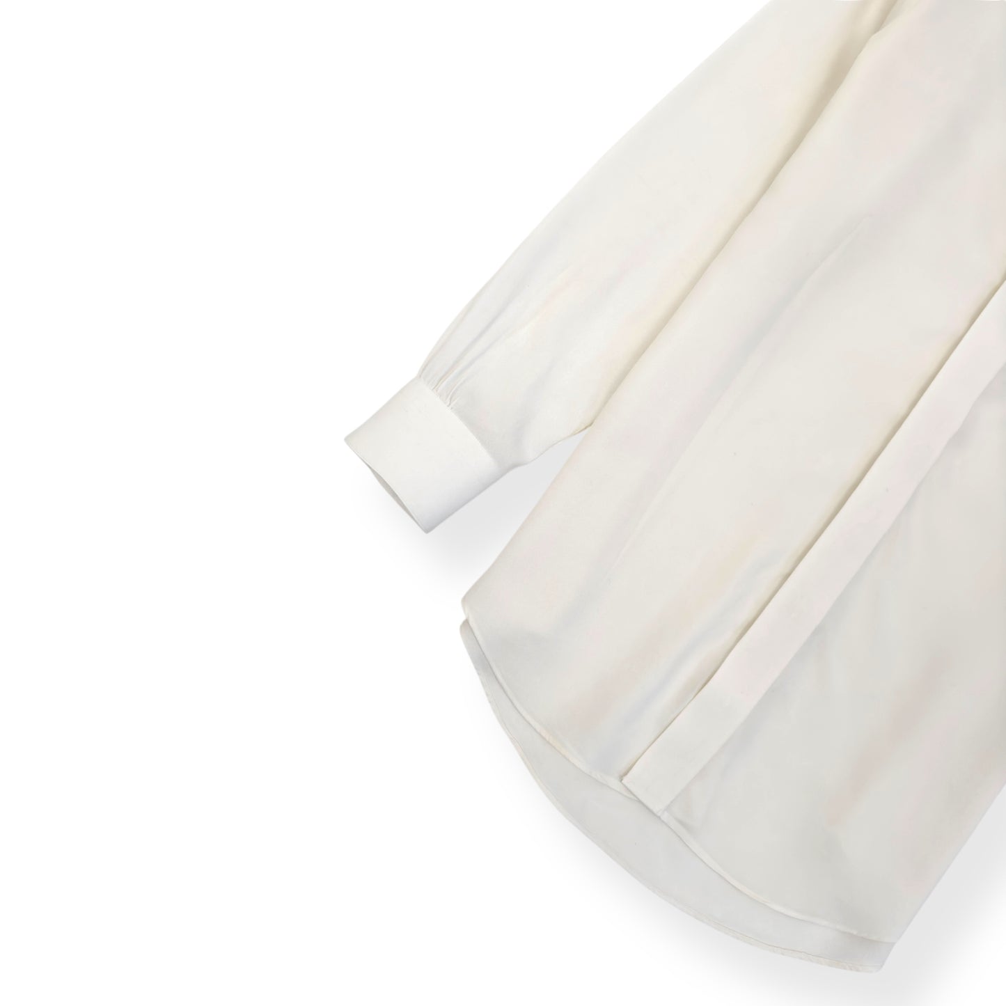 THOM SWEENEY WOOL BUTTON DOWN SHIRT CREAM M
