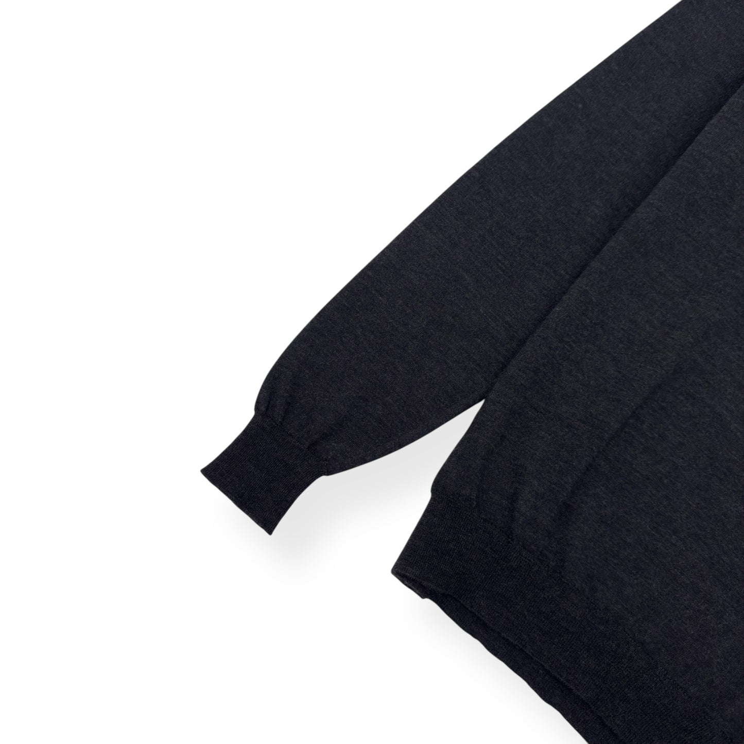 THOM SWEENEY MERINO WOOL ROLL NECK SWEATER DARK GREY 52 / L
