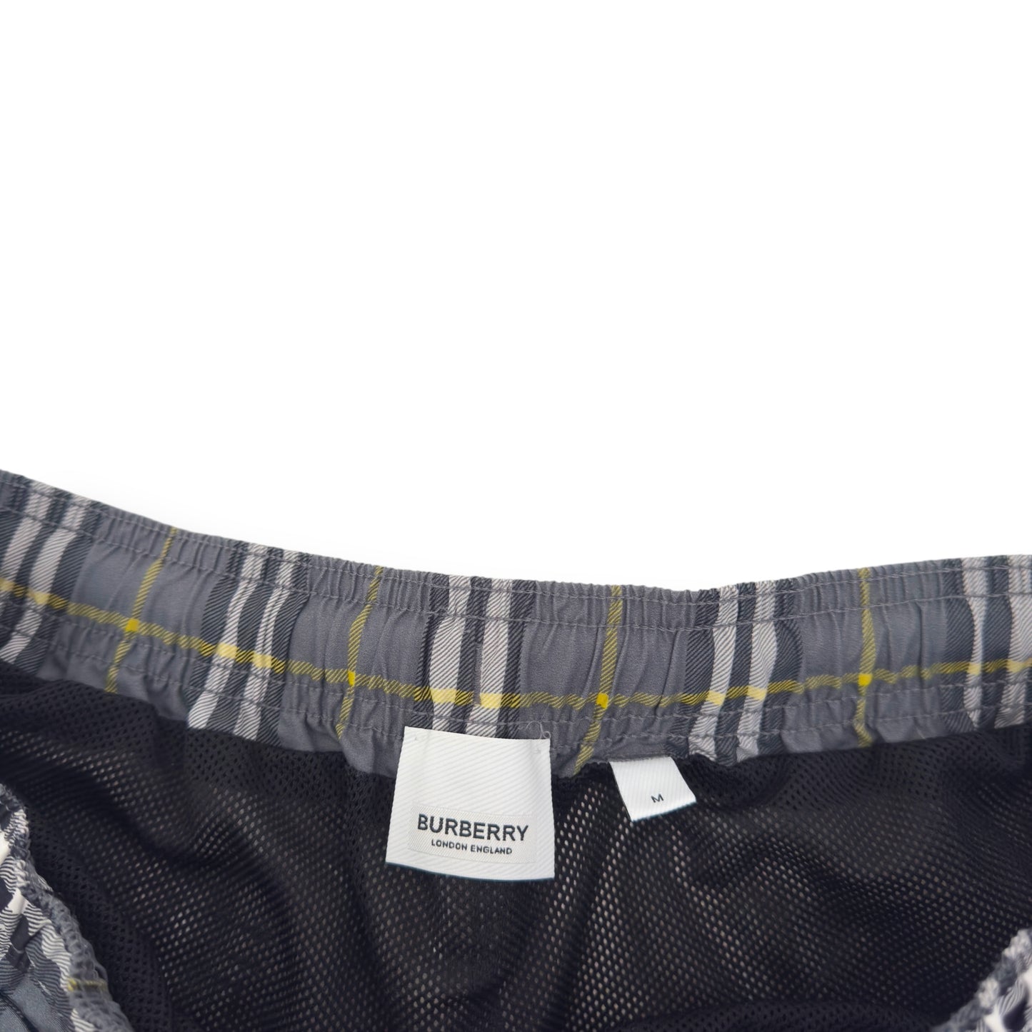 BURBERRY CHECK SWIM SHORTS BLACK M