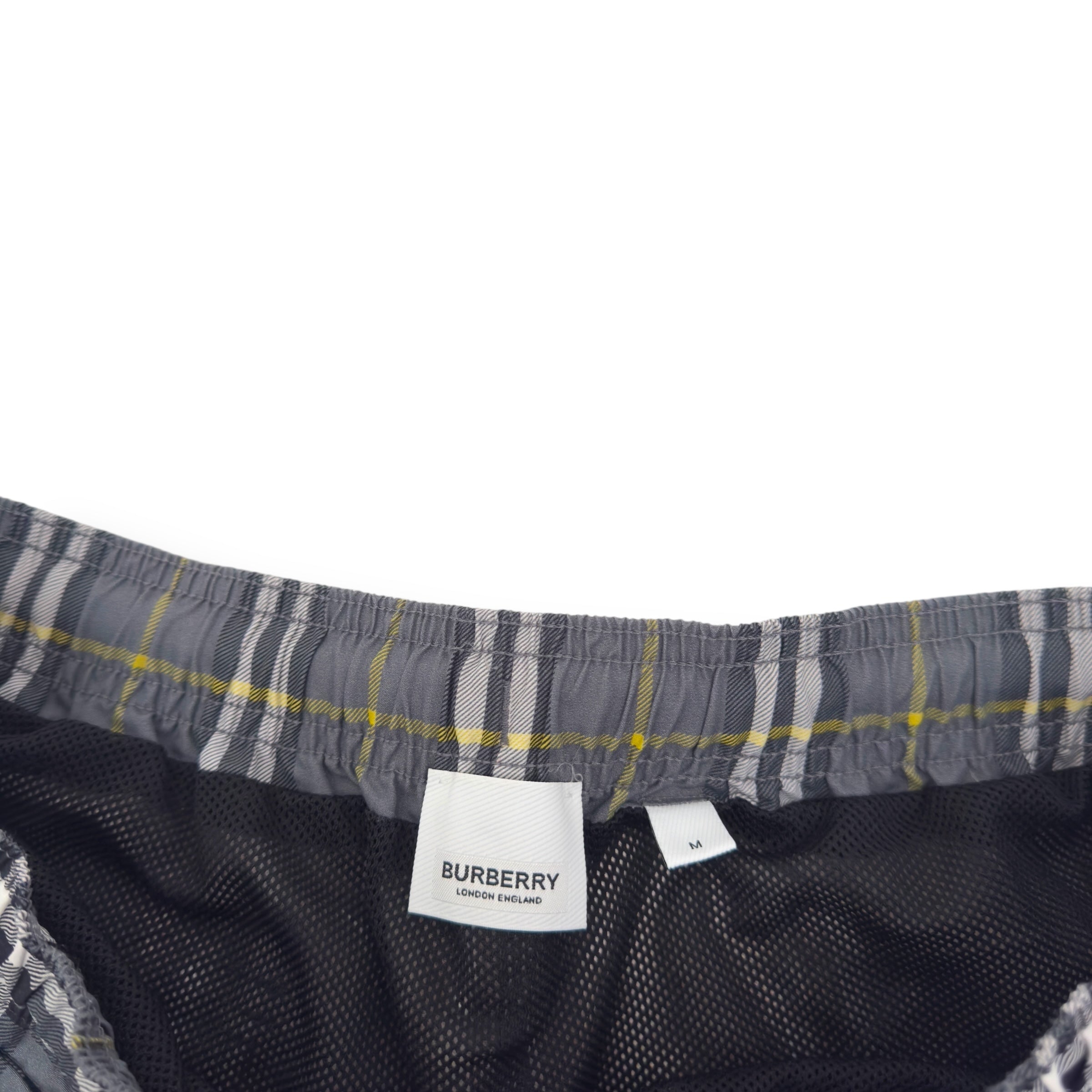 BURBERRY CHECK SWIM SHORTS BLACK M