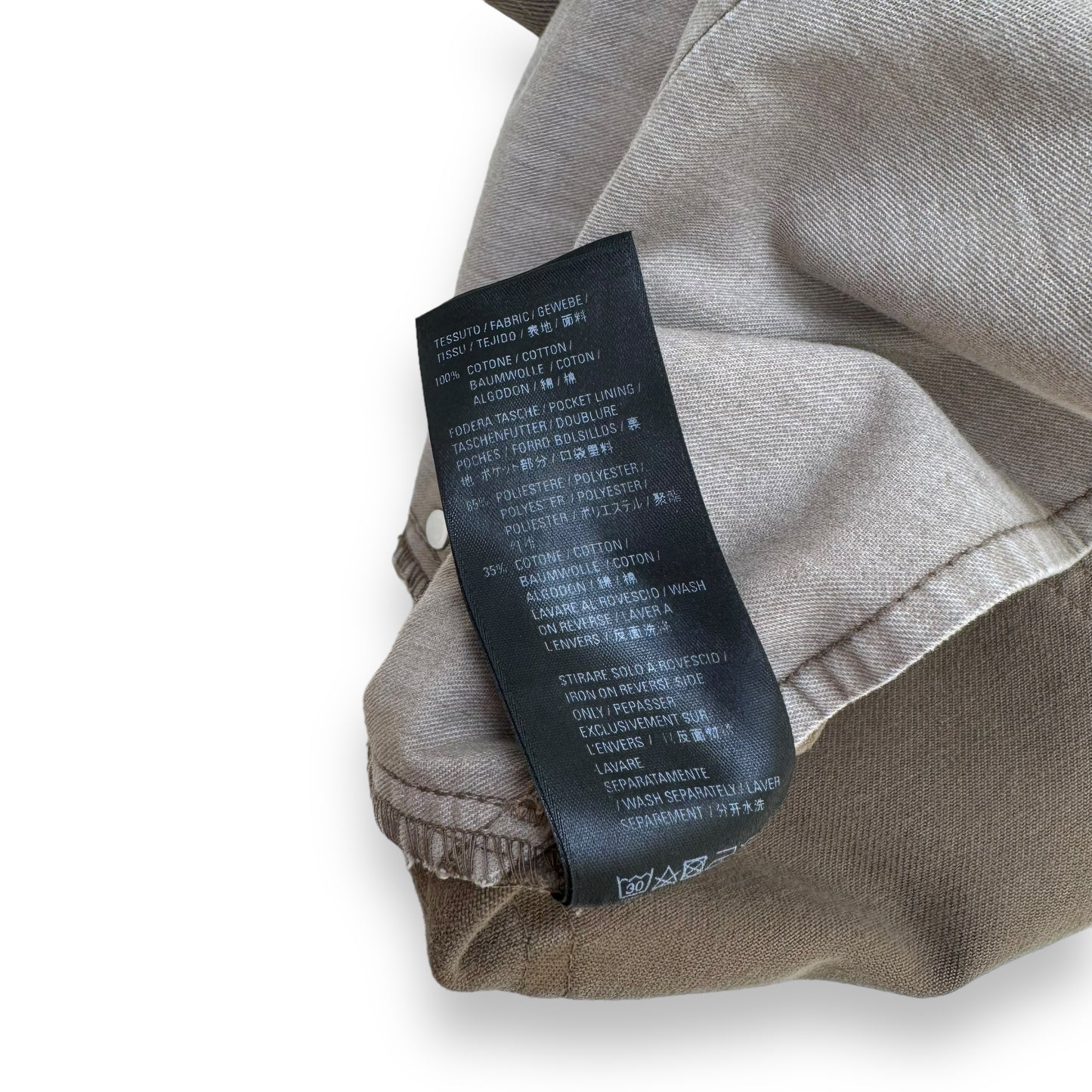 BALENCIAGA STRAIGHT LEG DENIM JEANS OLIVE / KHAKI 32”