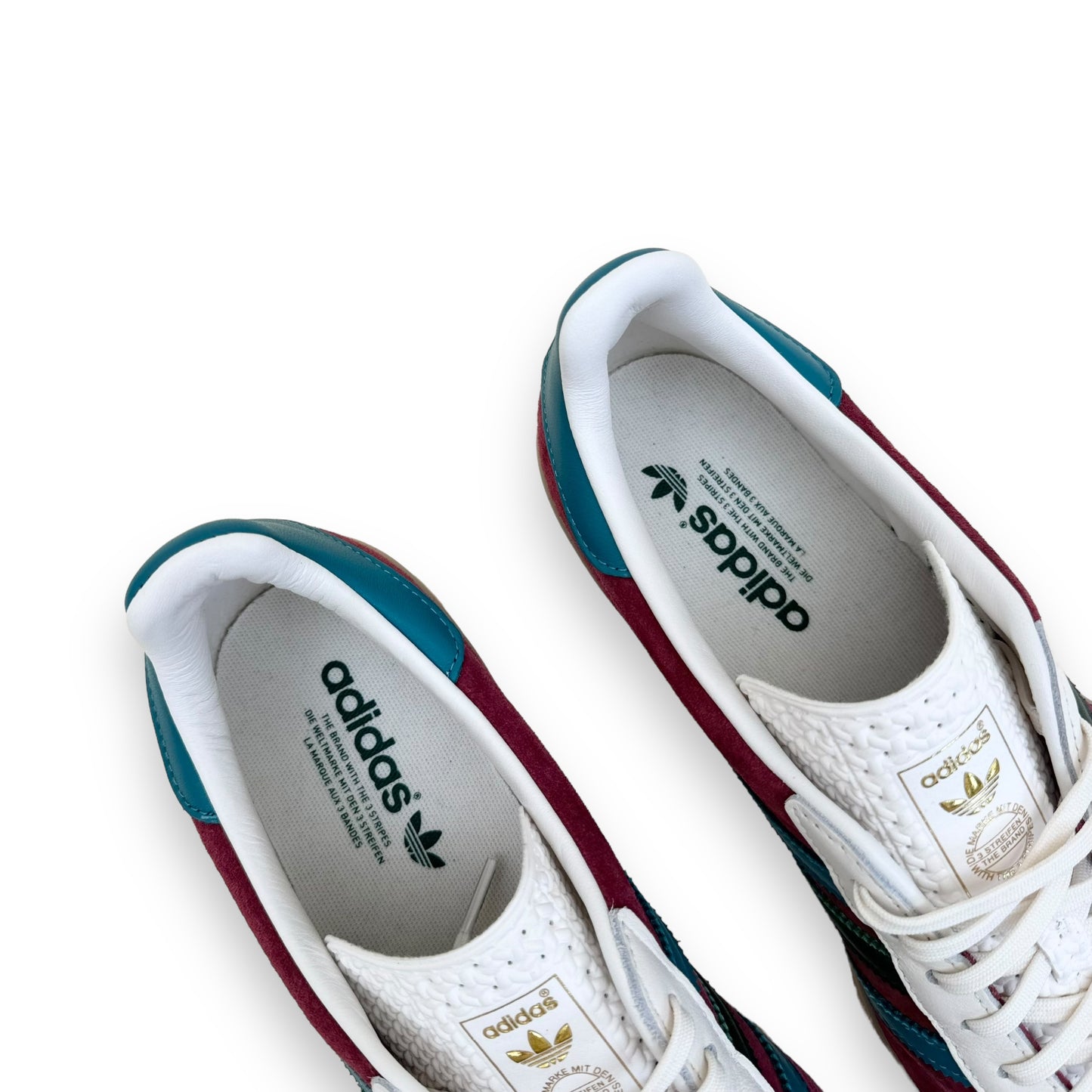 ADIDAS ORIGINAL GAZELLE INDOOR SUEDE SNEAKER BURGUNDY UK10