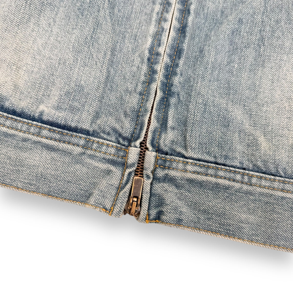 FEAR OF GOD ZIP-UP DENIM JACKET BLUE L