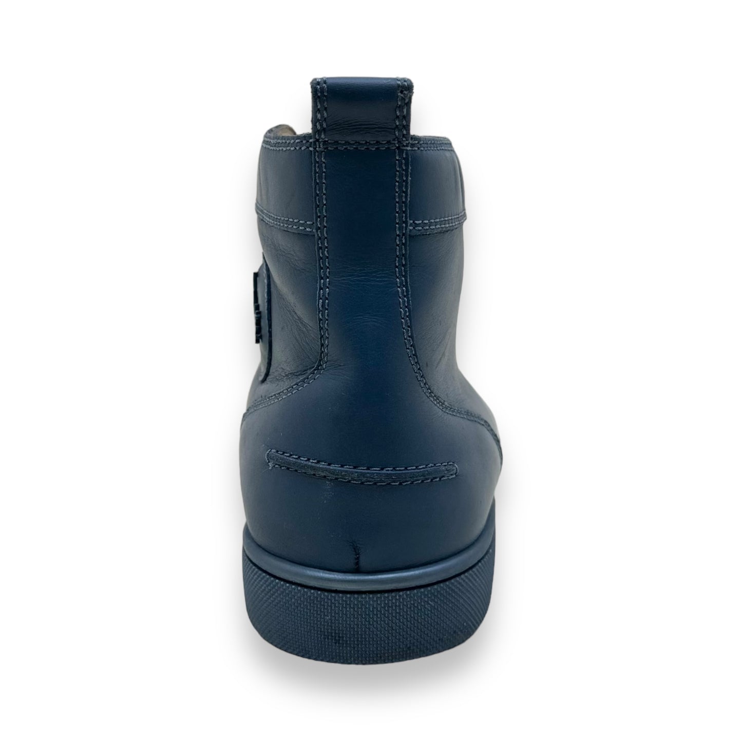 CHRISTIAN LOUBOUTIN CALF HIGH-TOP SNEAKER BLUE UK9