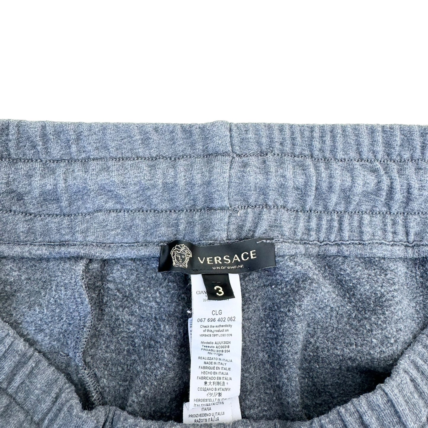 VERSACE UNDERWEAR GYM SWEATPANTS GREY M