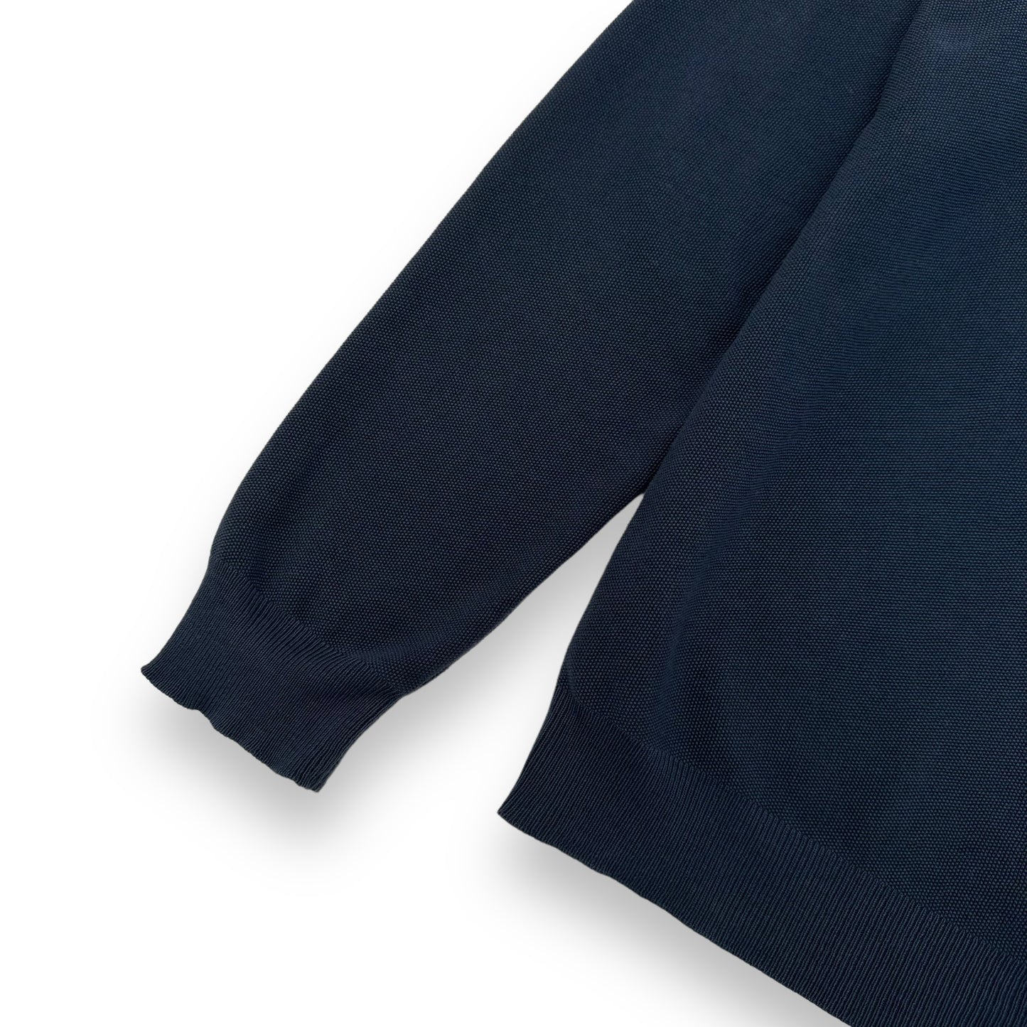 THOM SWEENEY FINE-KNIT COTTON ZIP-UP TRACK JACKET NAVY L