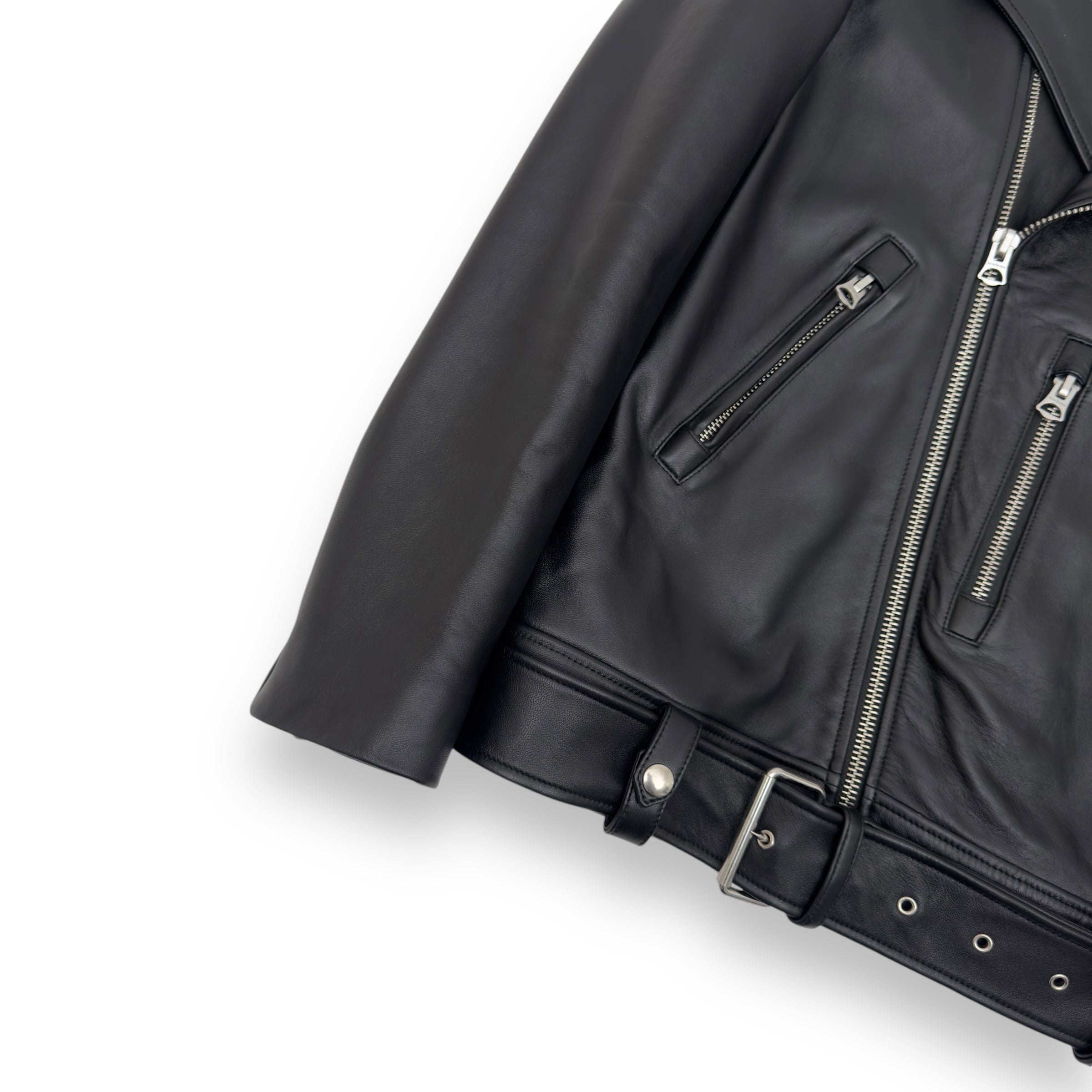 ACNE STUDIOS LEATHER BIKER JACKET BLACK L