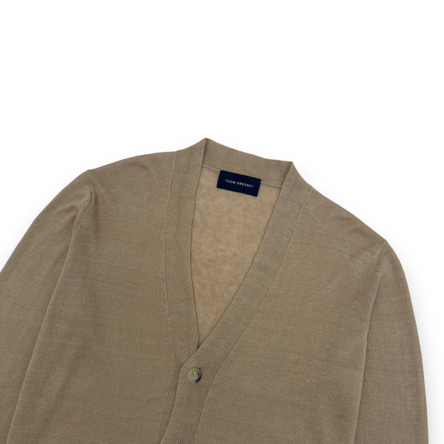 THOM SWEENEY LINEN CARDIGAN CARAMEL M
