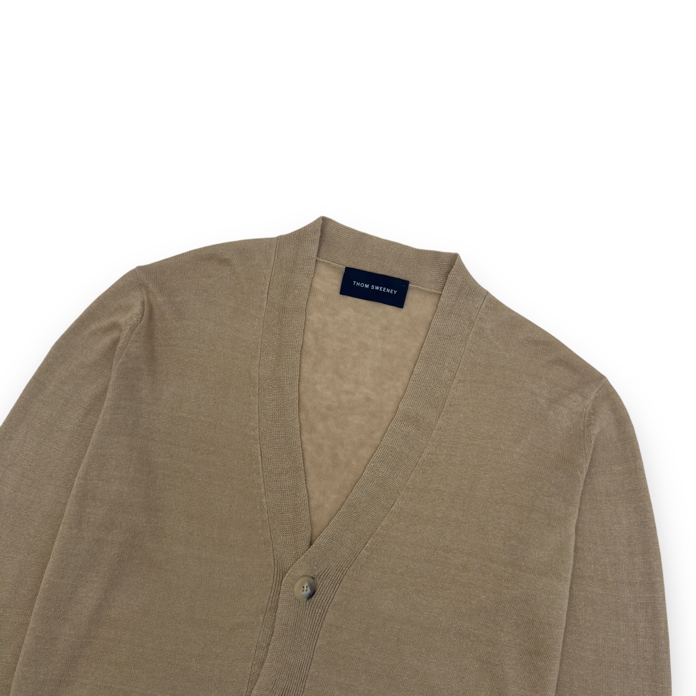THOM SWEENEY LINEN CARDIGAN CARAMEL M