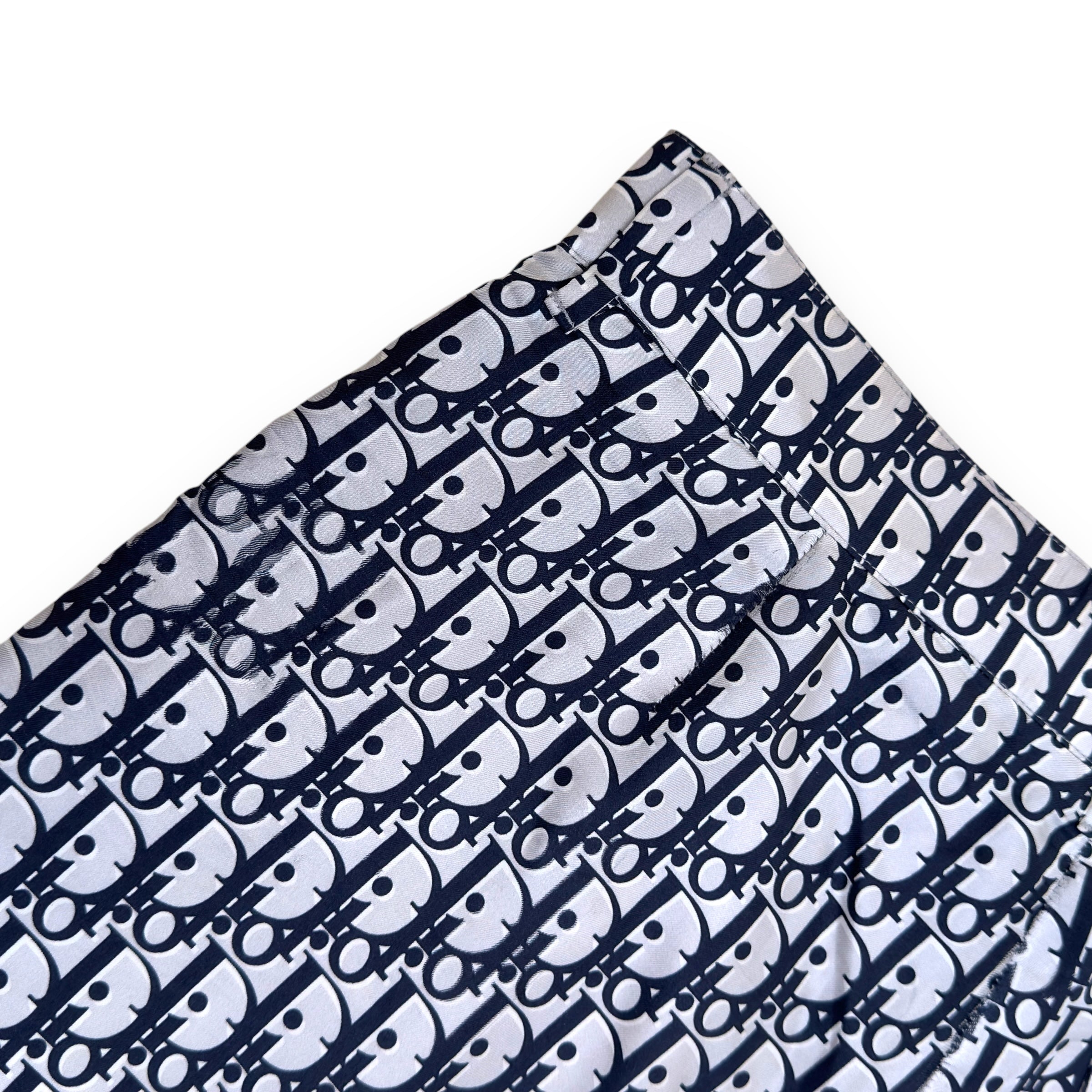 DIOR OBLIQUE BERMUDA SILK MONOGRAM SHORTS BLACK / GREY 46 / S