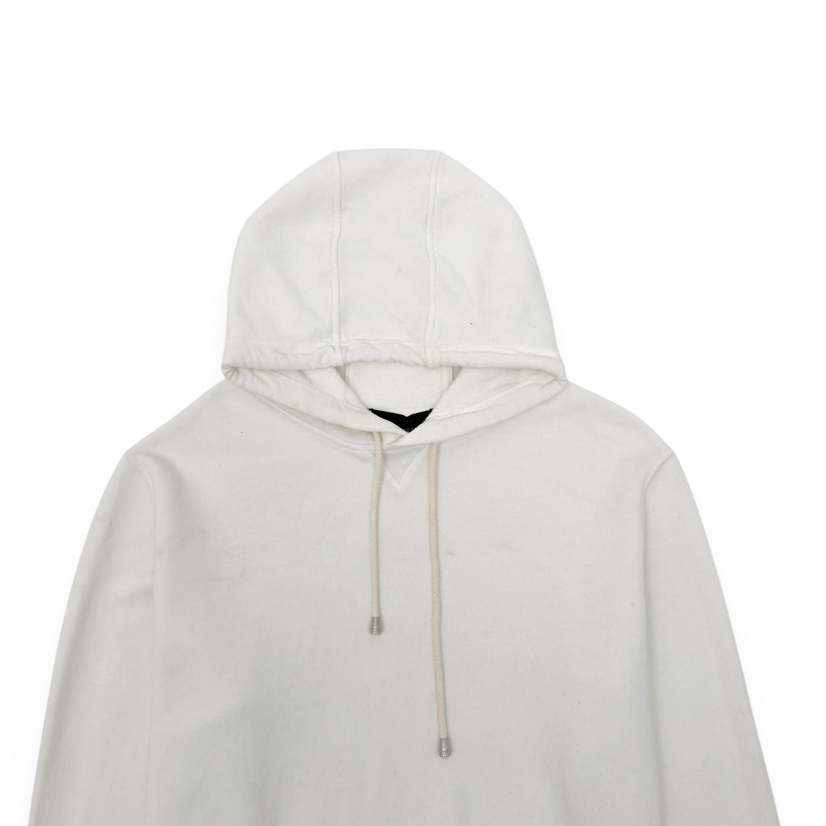 THOM SWEENEY COTTON HOODIE WHITE L