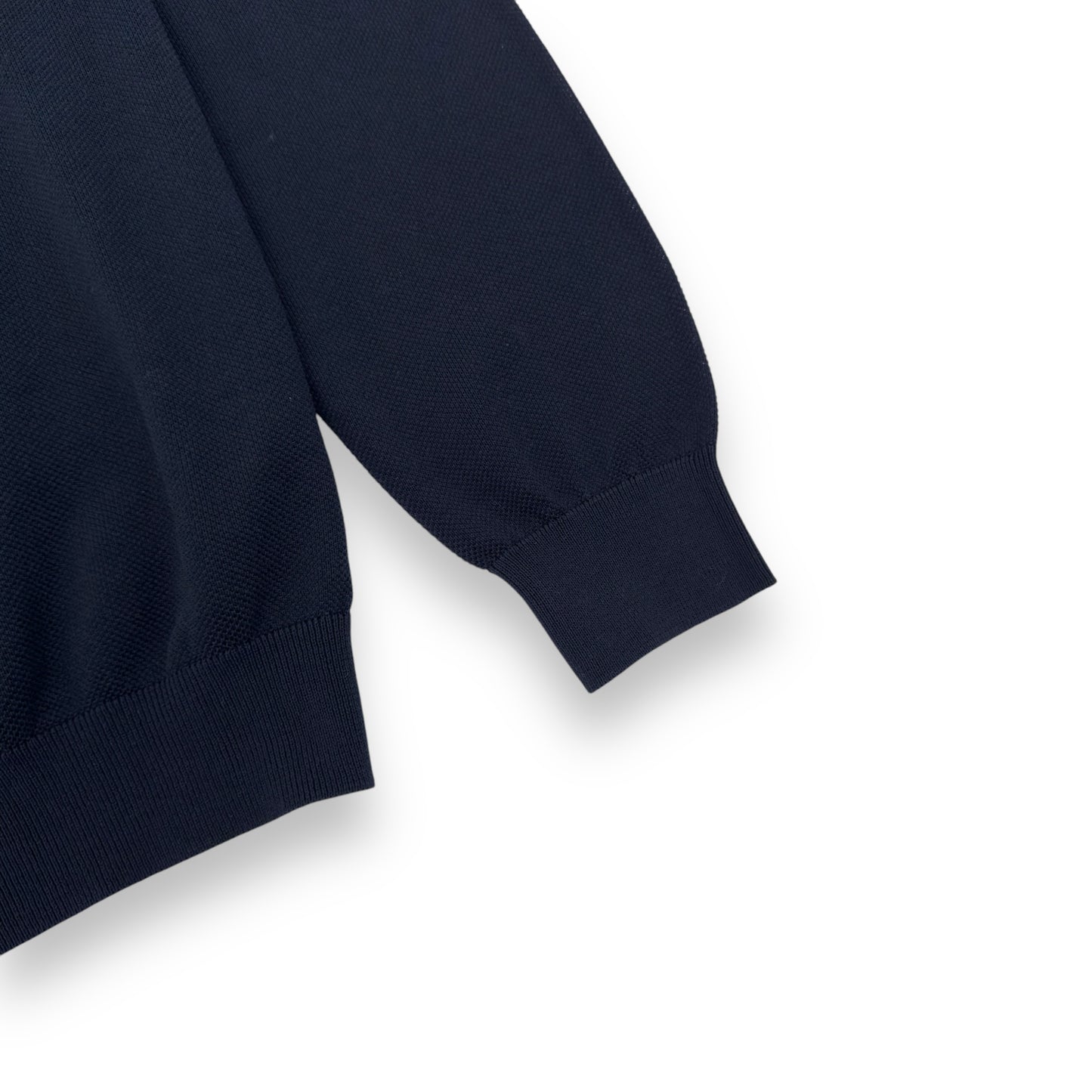 THOM SWEENEY COTTON LONG SLEEVE POLO SHIRT NAVY BLUE L