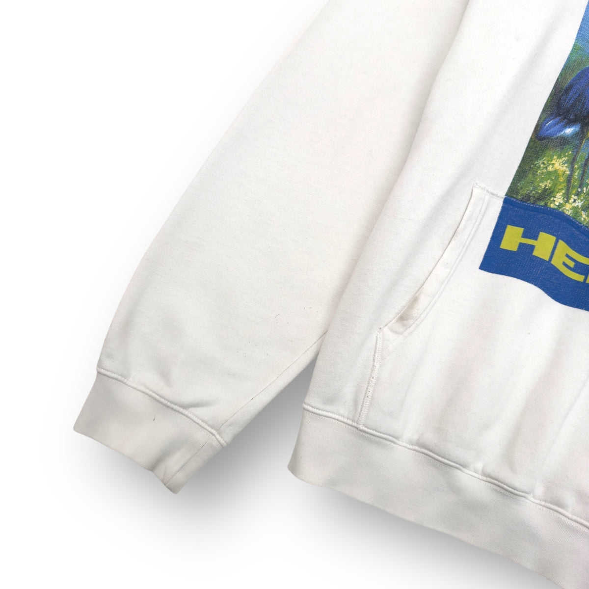 HERON PRESTON HERON PRINT HOODIE WHITE M