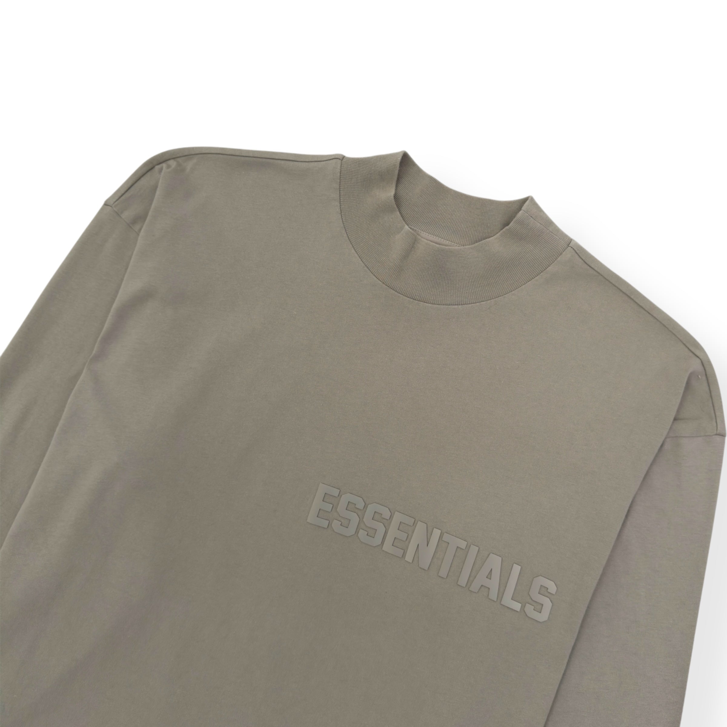ESSENTIALS FEAR OF GOD LONG SLEEVE CREW NECK COTTON T-SHIRT GREY S