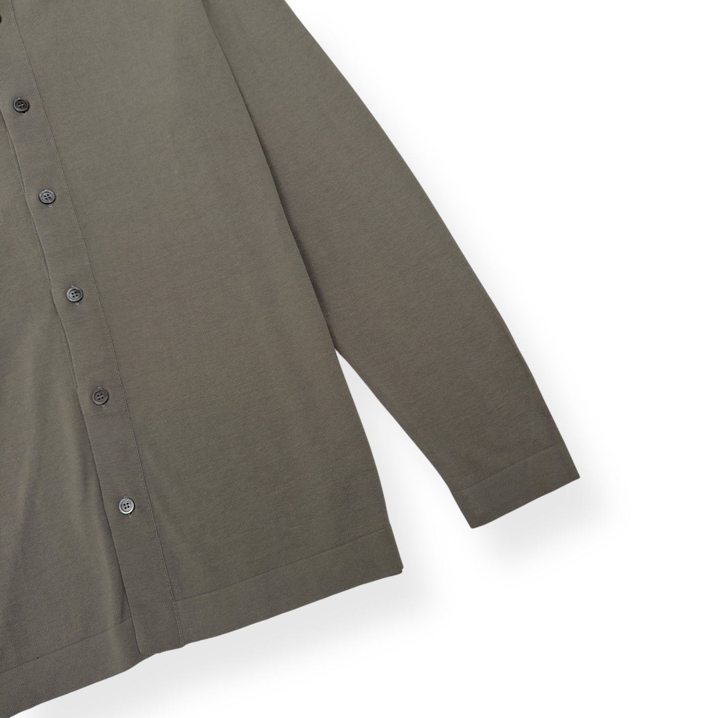 THOM SWEENEY BUTTON-DOWN COLLARED POLO SHIRT GREEN M