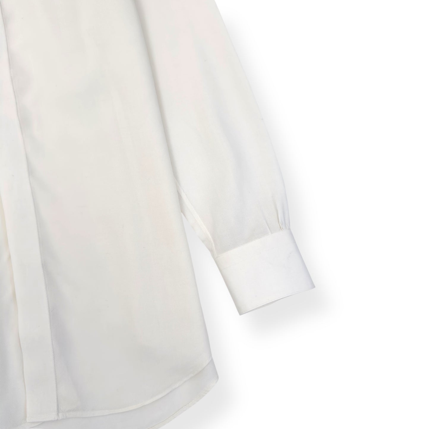 THOM SWEENEY WOOL BUTTON DOWN SHIRT CREAM M