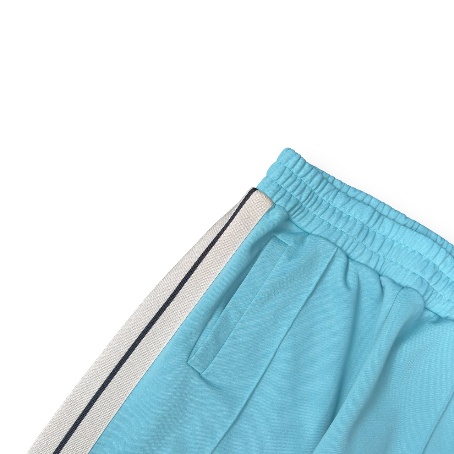 PALM ANGELS STRAIGHT LEG TRACK PANTS BLUE / WHITE M