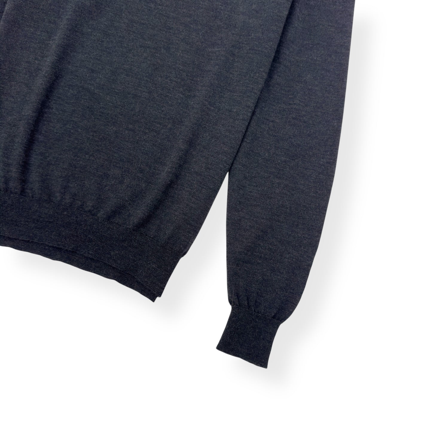 THOM SWEENEY MERINO WOOL ROLL NECK SWEATER DARK GREY 52 / L