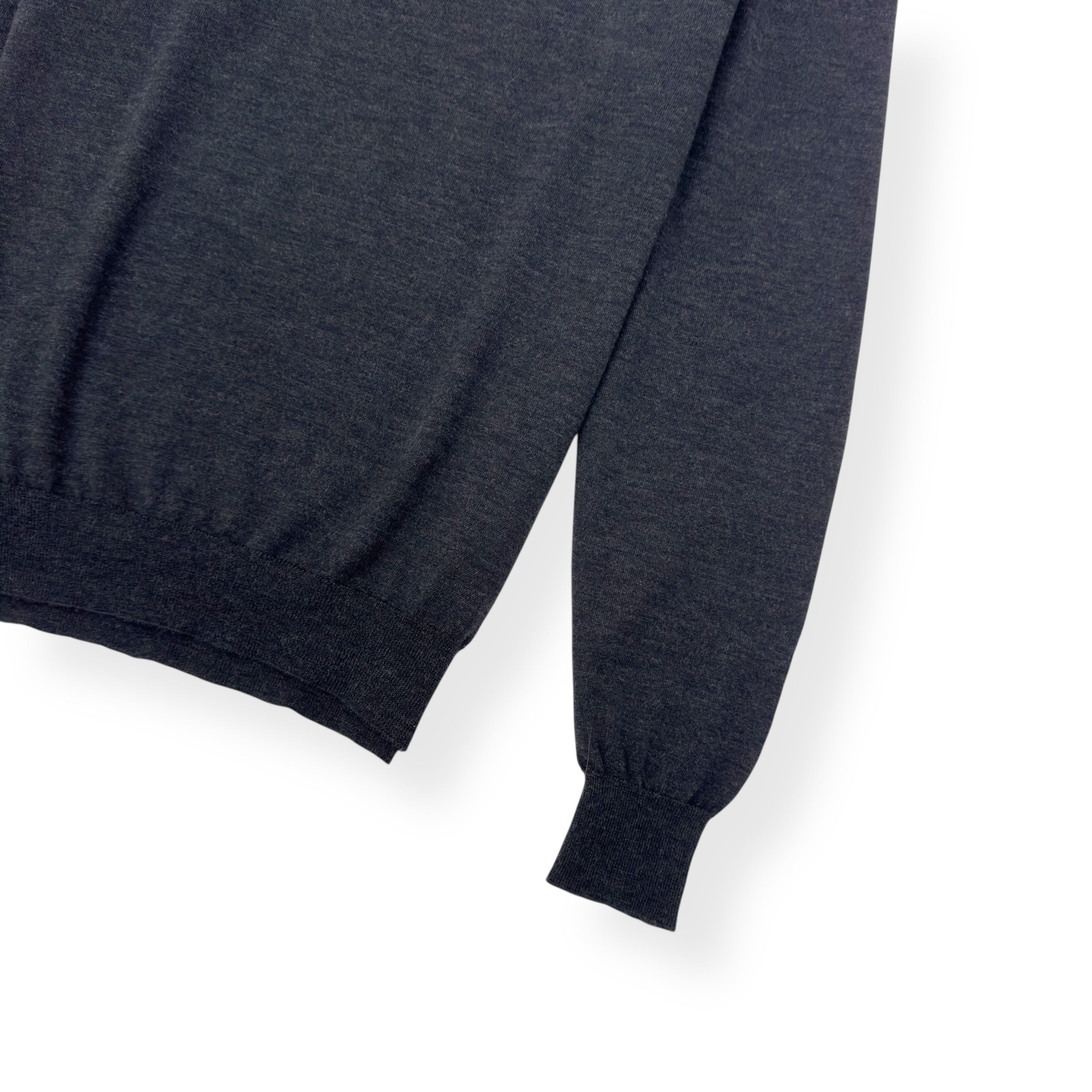 THOM SWEENEY MERINO WOOL ROLL NECK SWEATER DARK GREY 52 / L