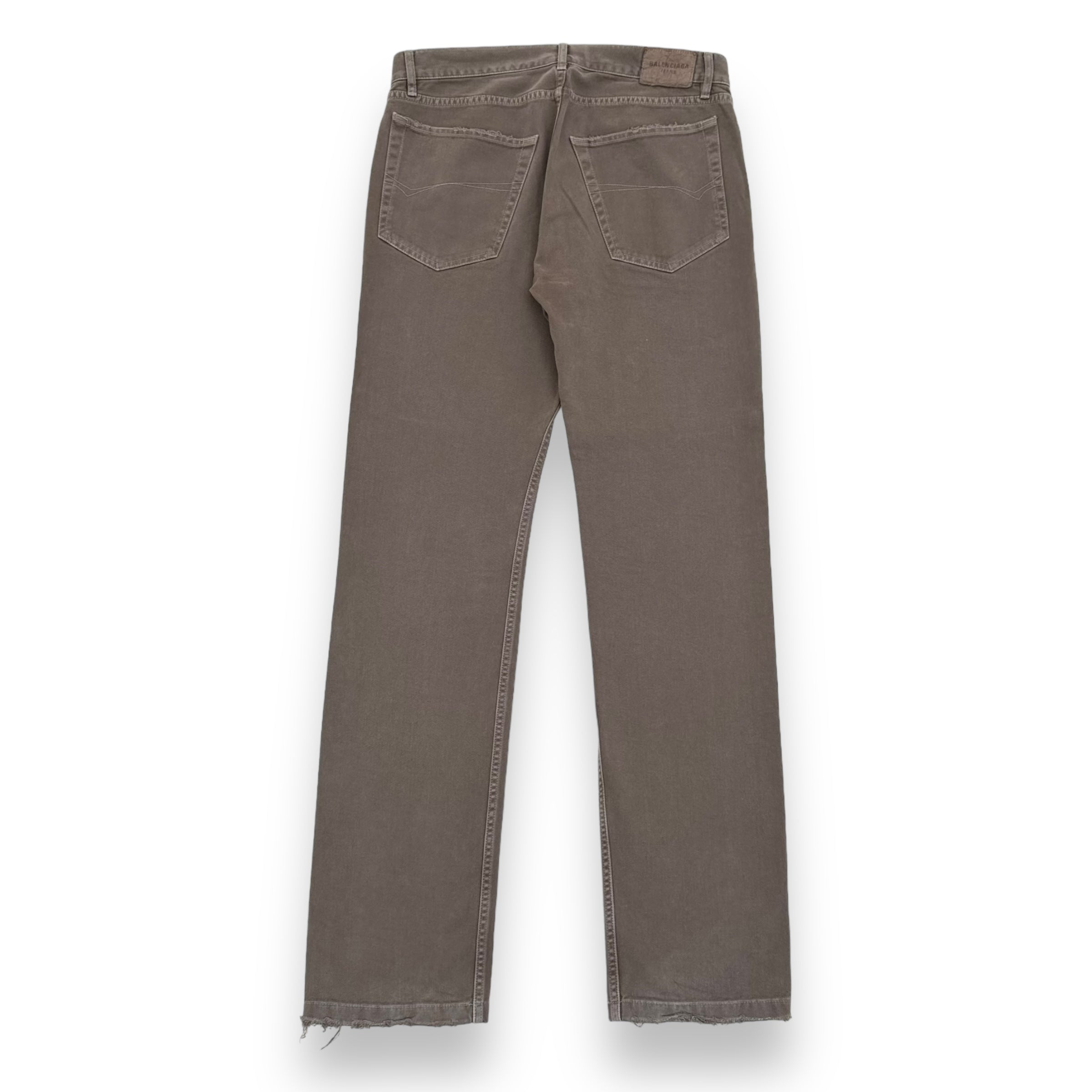 BALENCIAGA STRAIGHT LEG DENIM JEANS OLIVE / KHAKI 32”