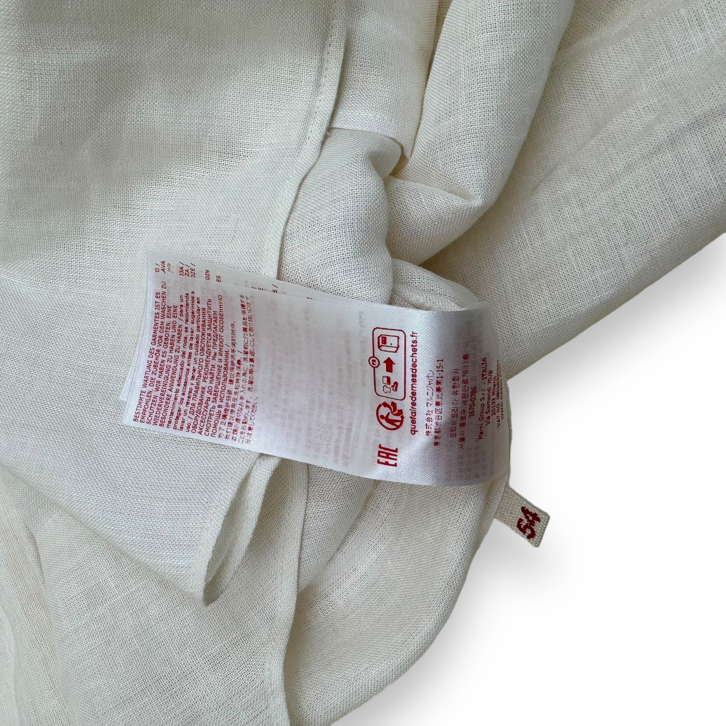 MARNI X NO VACANCY INN APPLIQUÉD LINEN-BLEND SHIRT WHITE XXL