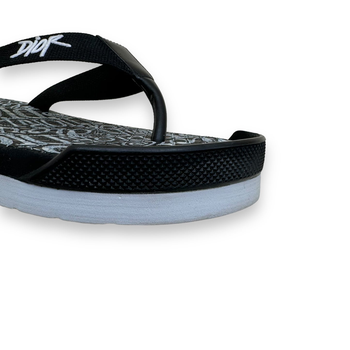 DIOR X SHAWN STÜSSY 2020 FLIP FLOPS BLACK / WHITE UK9