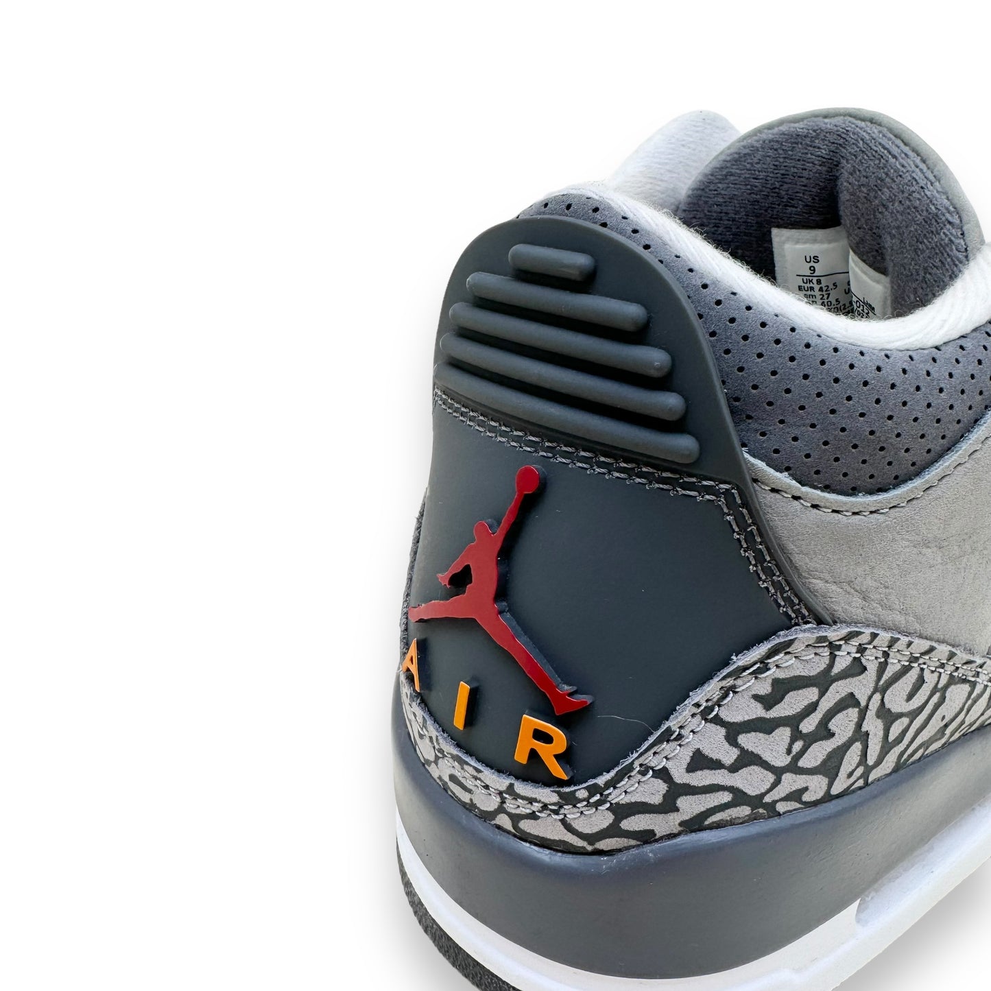 AIR JORDAN 3 RETRO SNEAKER COOL GREY UK8