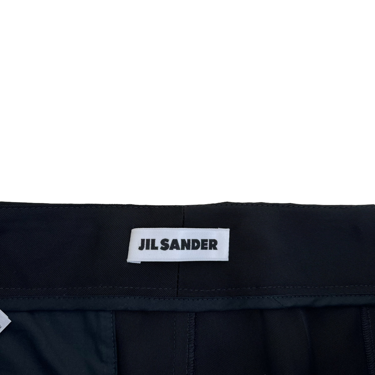JIL SANDER ZIP-UP WIDE LEG TROUSERS BLACK L