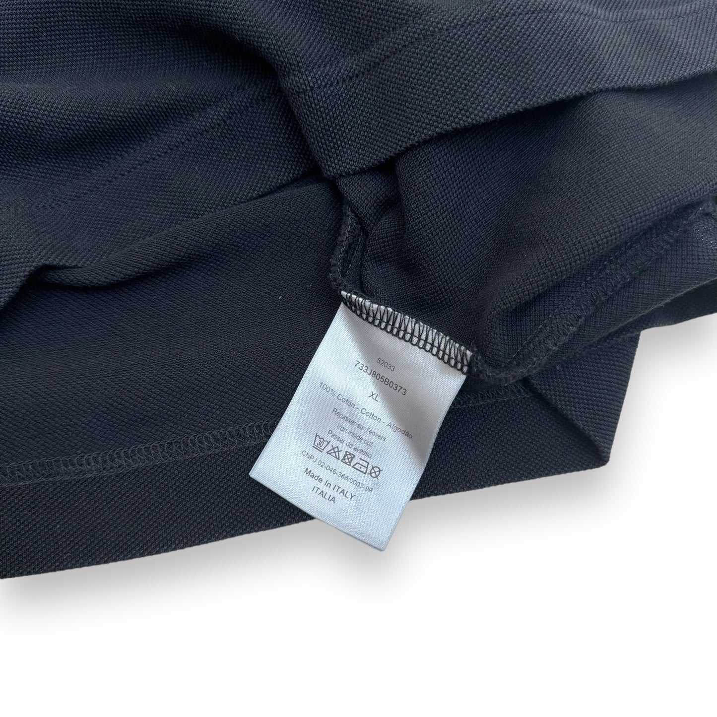 DIOR EMBOSSED BEE POLO SHIRT BLACK XL