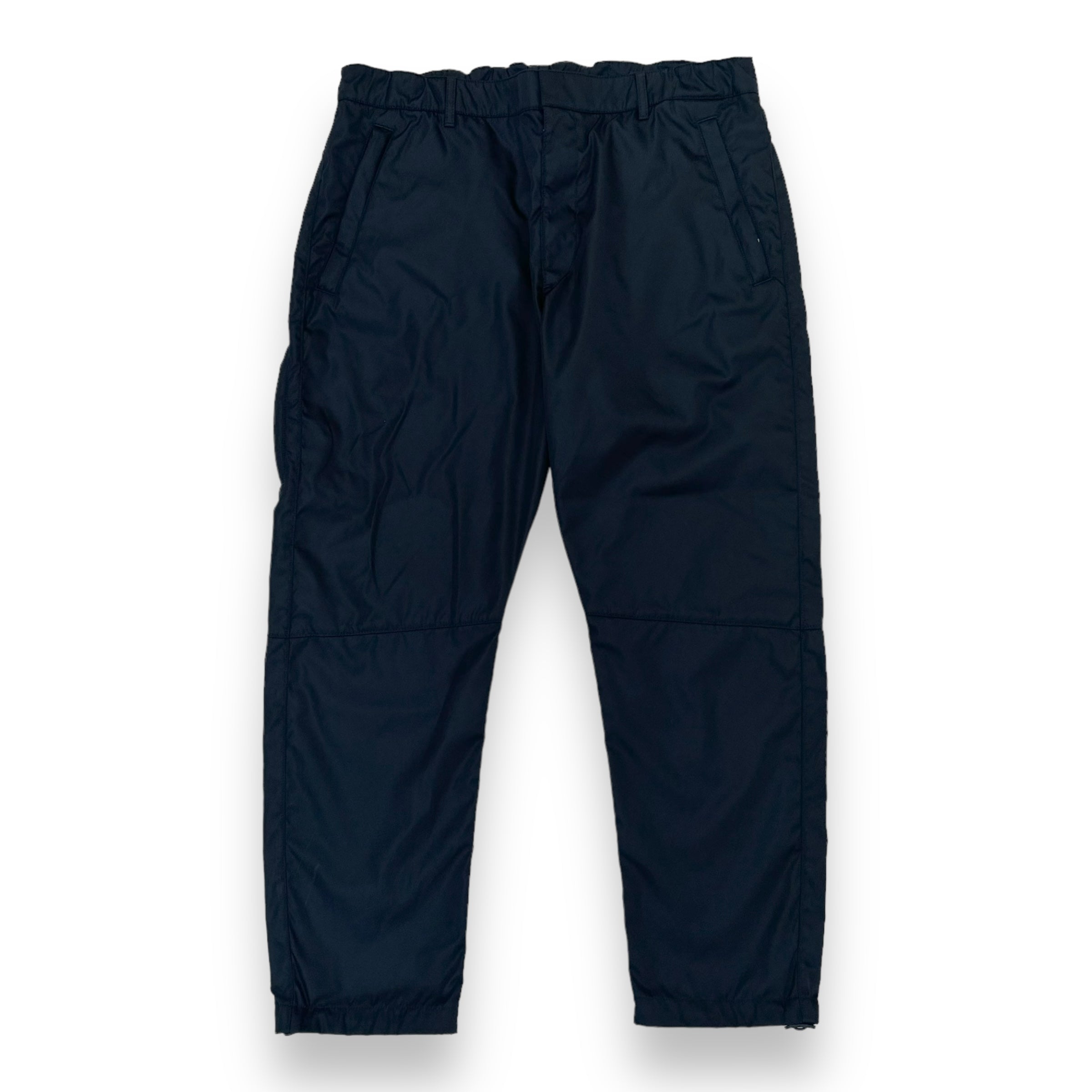 PRADA RE-NYLON GABARDINE TROUSERS BLACK XL