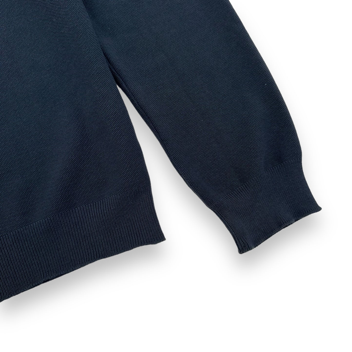 THOM SWEENEY FINE-KNIT COTTON ZIP-UP TRACK JACKET NAVY L