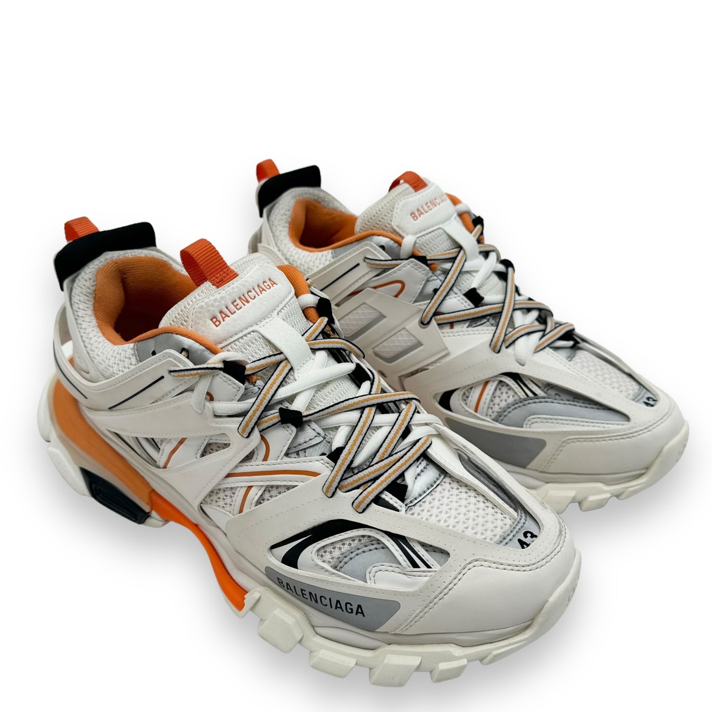 BALENCIAGA TRACK RUNNER SNEAKER WHITE / ORANGE UK9