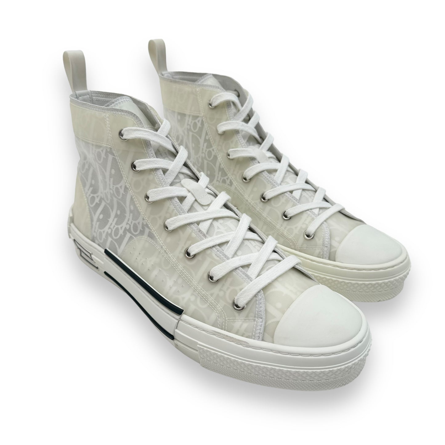 DIOR B23 OBLIQUE HIGH TOP SNEAKER WHITE UK11