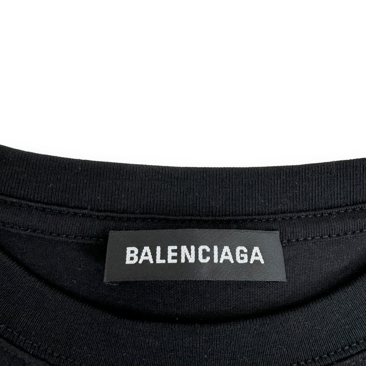 BALENCIAGA BB MODE COTTON T-SHIRT BLACK / WHITE M