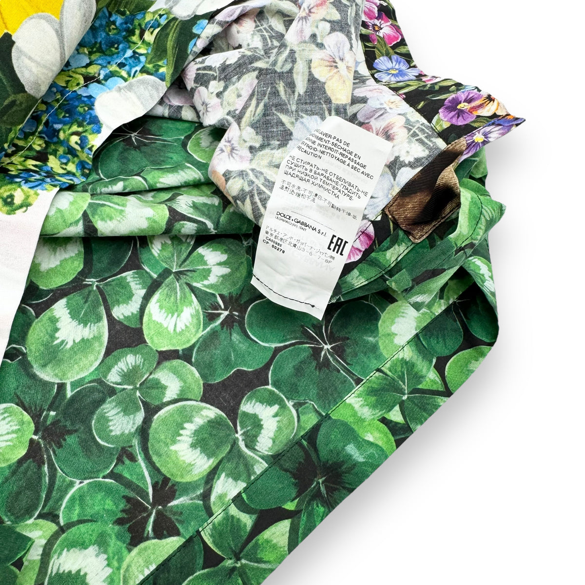 DOLCE&GABBANA EDEN SHORT SLEEVE FLORAL PRINT SHIRT L
