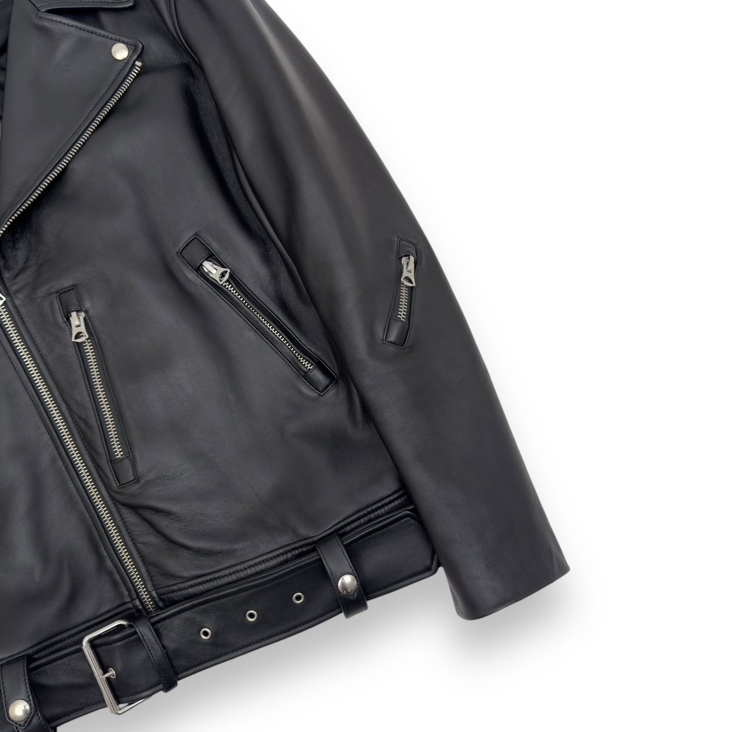 ACNE STUDIOS LEATHER BIKER JACKET BLACK L