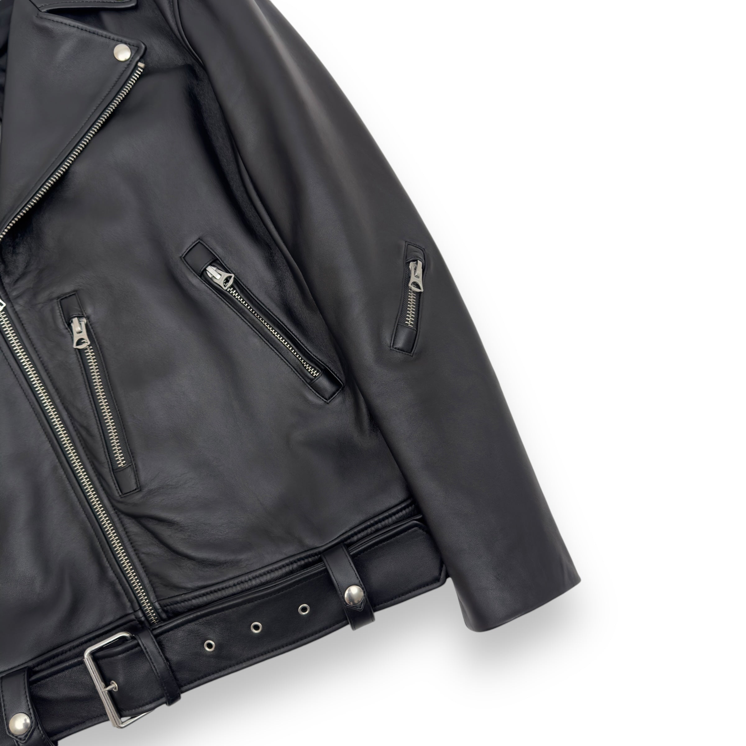 ACNE STUDIOS LEATHER BIKER JACKET BLACK L