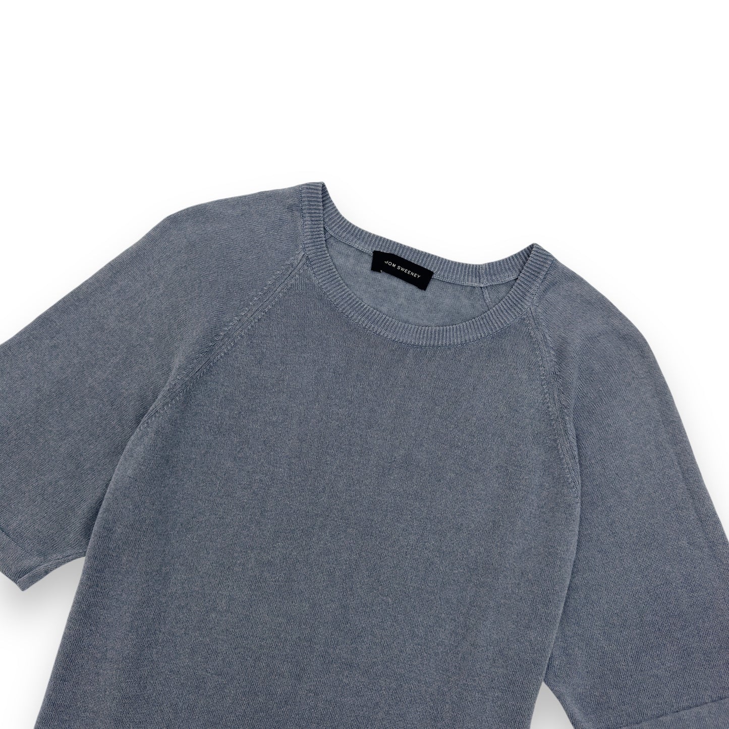 THOM SWEENEY LINEN / COTTON BLEND T-SHIRT BLUE M
